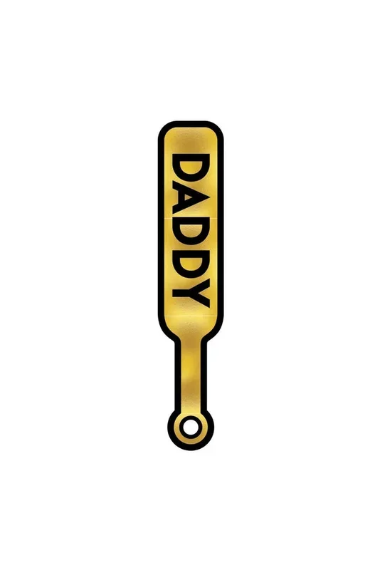 Wood Rocket – “Daddy” Paddle Enamel Pin