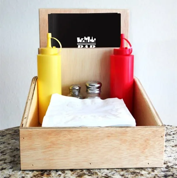 Wood Table Organizer/Condiment Holder