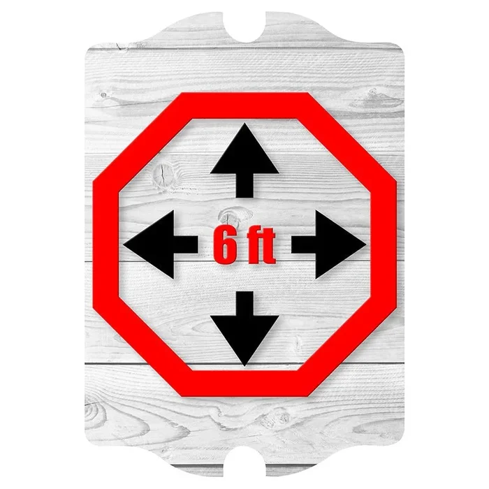 Wooden Tavern Sign – 6 Feet Apart