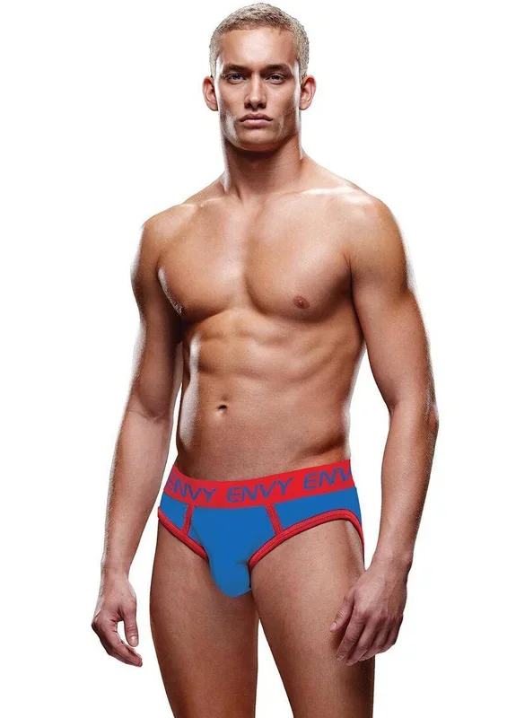 X-Gen – BLE309 – Solid Envy Jock – Blue/Red