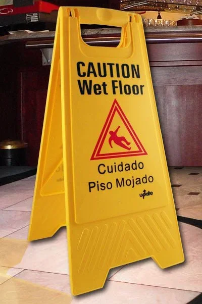 Yellow Caution Wet Floor Sign