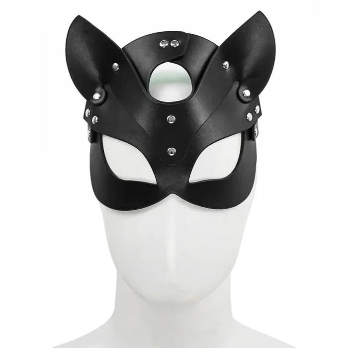 Yiwu Faux Leather Half-Face Cat Mask