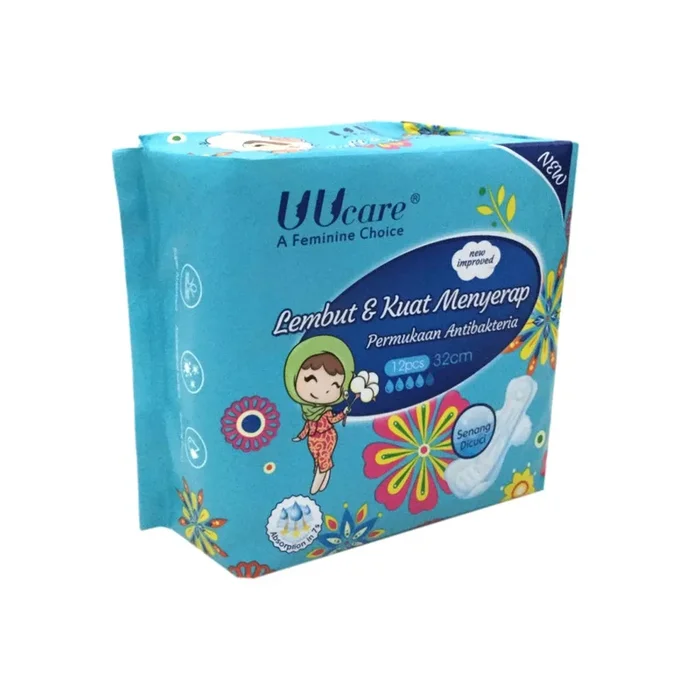 Young Girl Antibacterial Washable Pads Night 320mm 12 pads