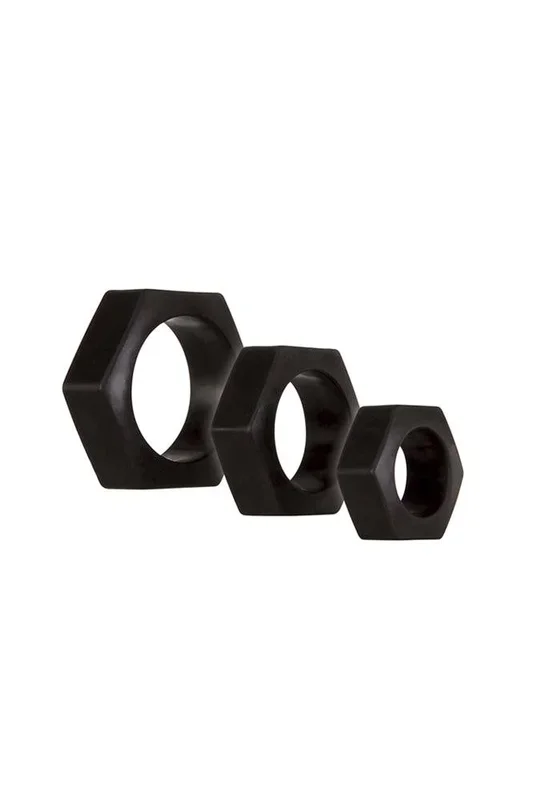 Zero Tolerance – Lug Nuts Cock Ring Set – Black