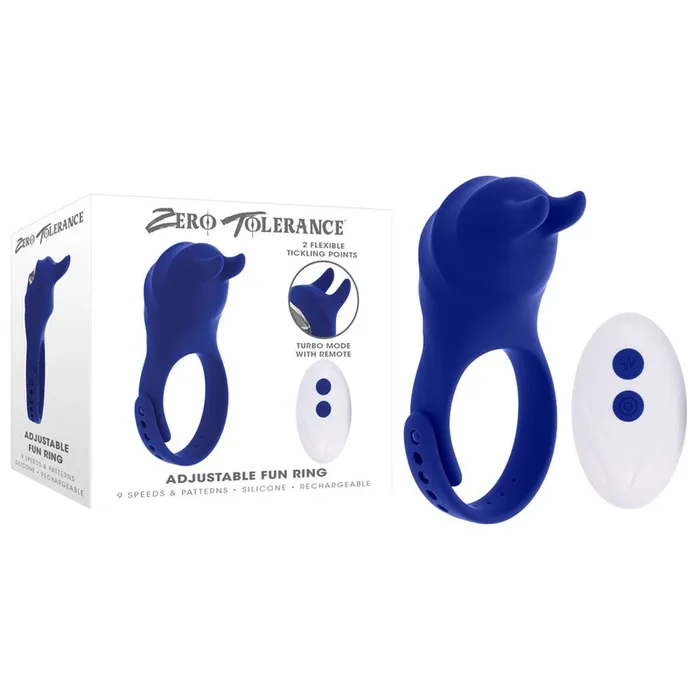 Zero Tolerance ADJUSTABLE FUN RING – USB Rechargeable Cock Ring with Wireless Remote