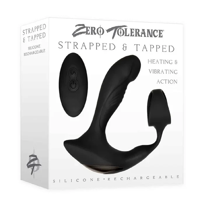 Zero Tolerance Strapped & Tapped Heating Anal Plug & Cock Ring – Black