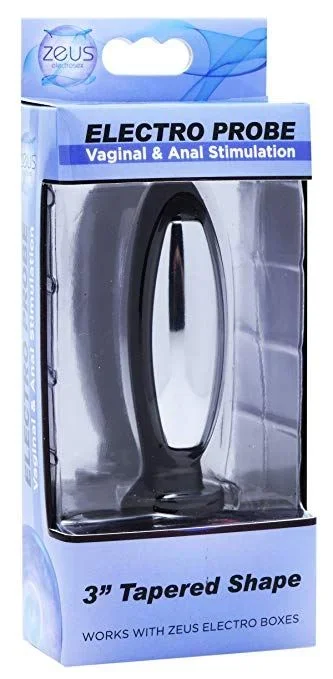 Zeus Electro Probe Vaginal and Anal Stimulation 3 inch Tapered Shape