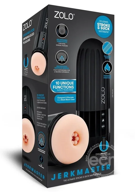 Zolo Jerkmaster Rechargeable Ass Masturbator – Black