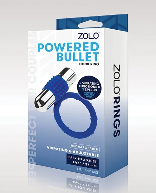 ZOLO Powered Bullet Cock Ring – Blue