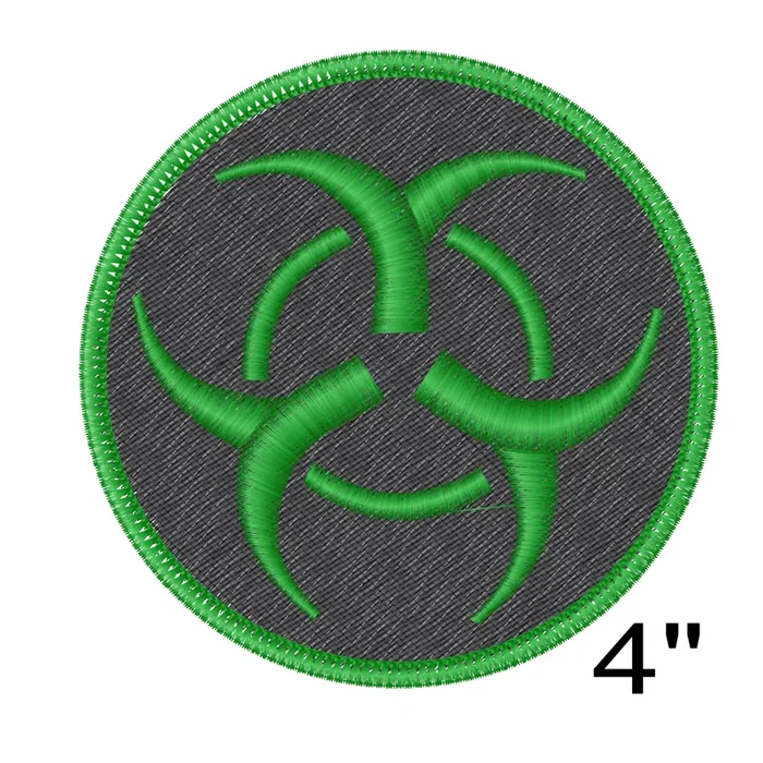 Zombie Apocalypse Biohazard Embroidered Patch