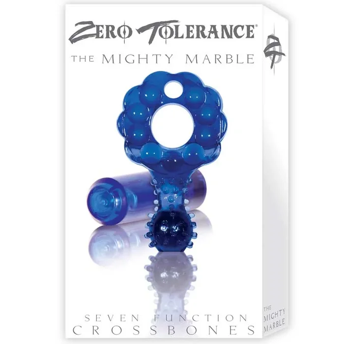 ZT Mighty Marble – Single Bullet Clear Blue Cock Ring / 1 Clear Blue Bullet