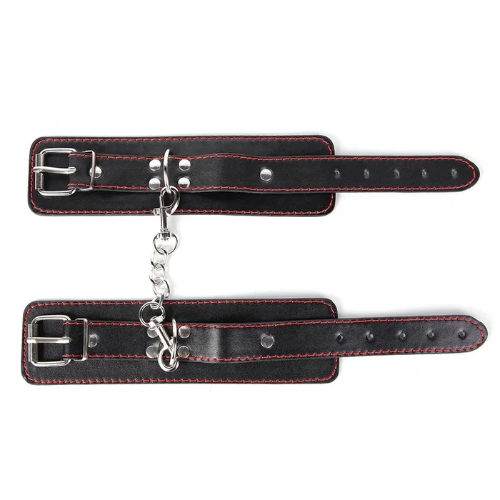 ZYL Faux Leather Contrast Stitching Wrist Cuffs